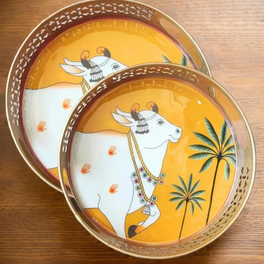 Handmade Decorative Trays | Set of 2 | Free Shipping
