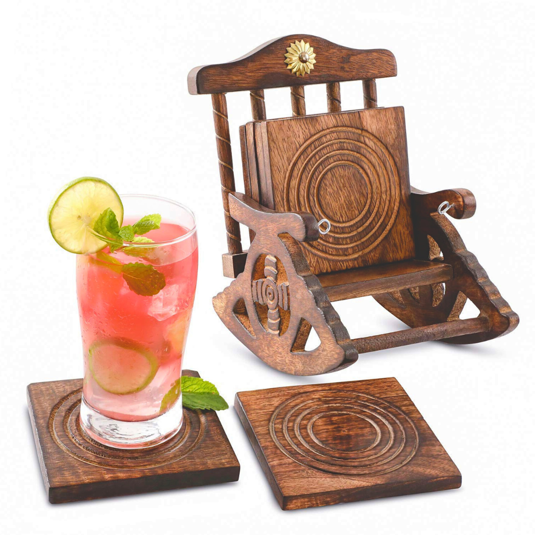 Natural Wood Coasters | Set of 6