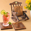 Natural Wood Coasters | Set of 6